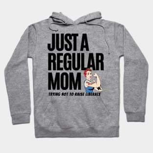 Just A Regular Mom Trying Not To Raise Liberals Hoodie